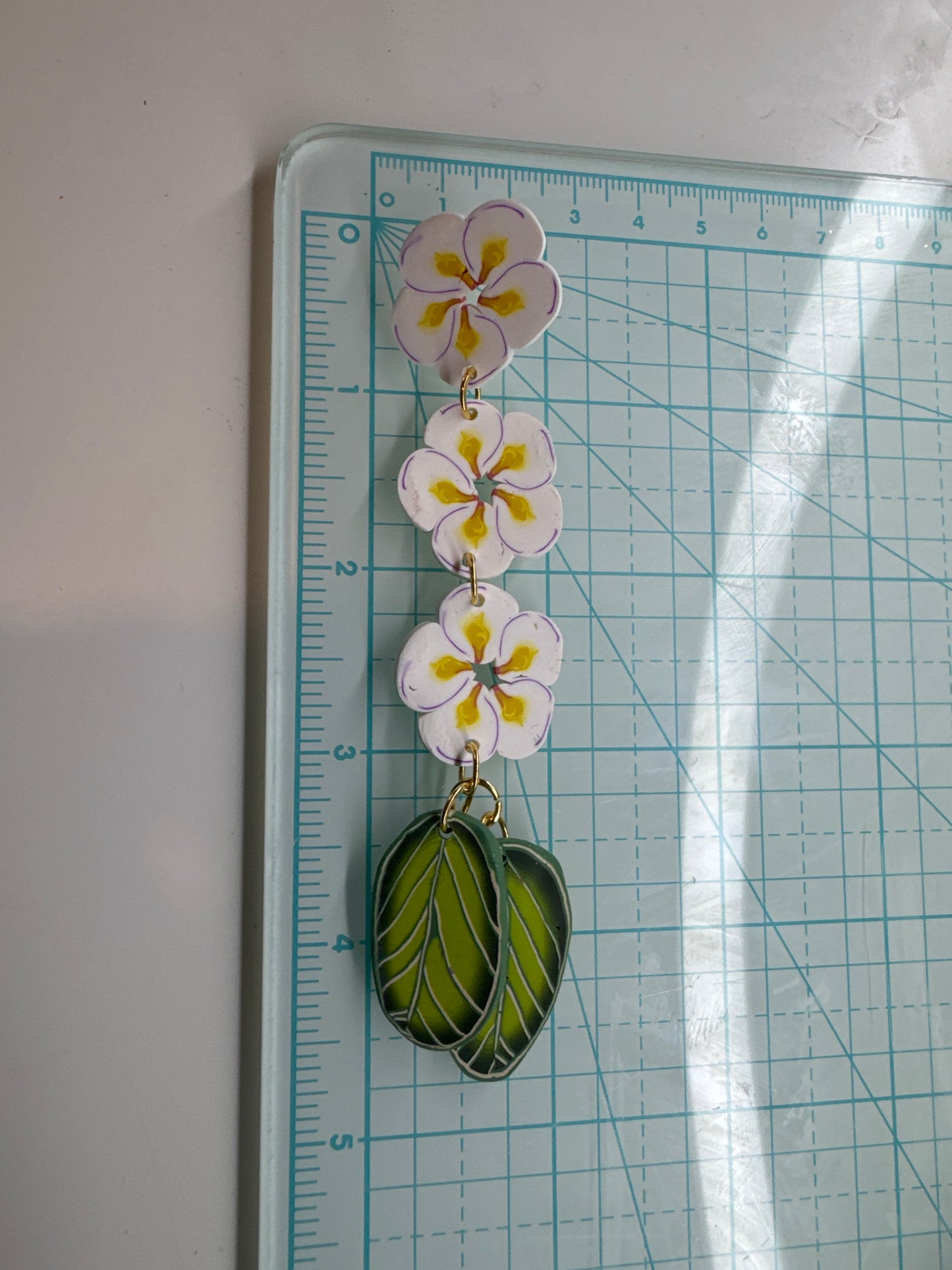 Plumeria Dangle Earrings