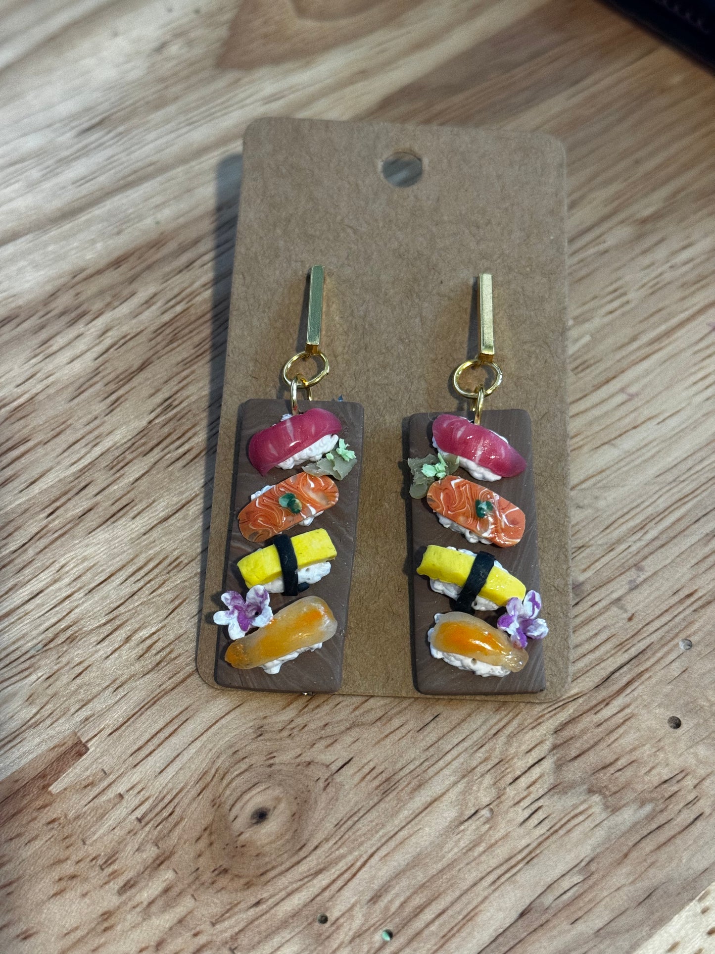 Handcrafted Tiny Sushi Earrings