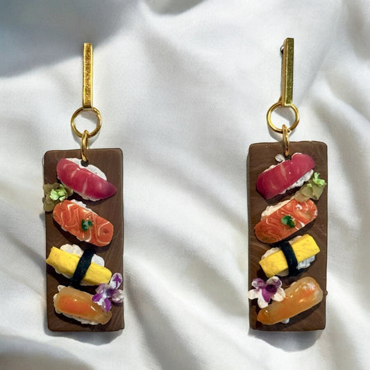 Handcrafted Tiny Sushi Earrings