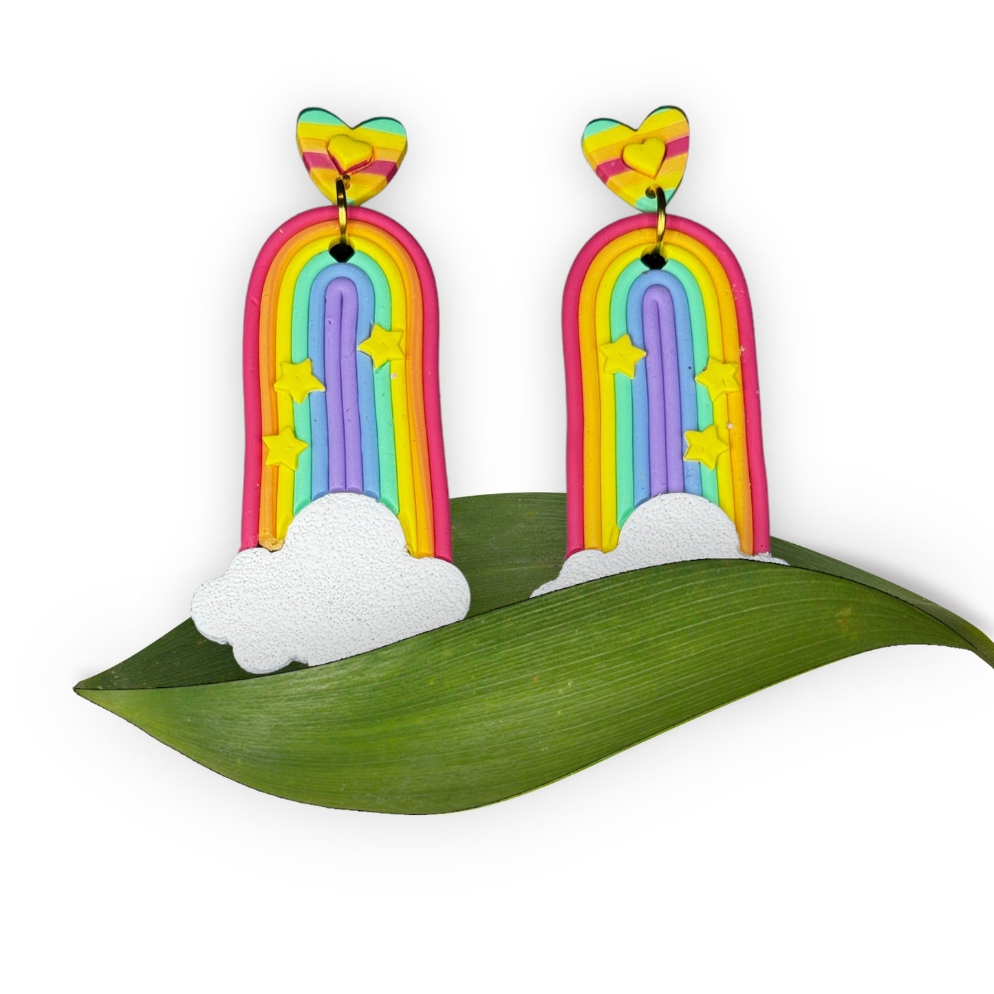 Dangle rainbow earrings