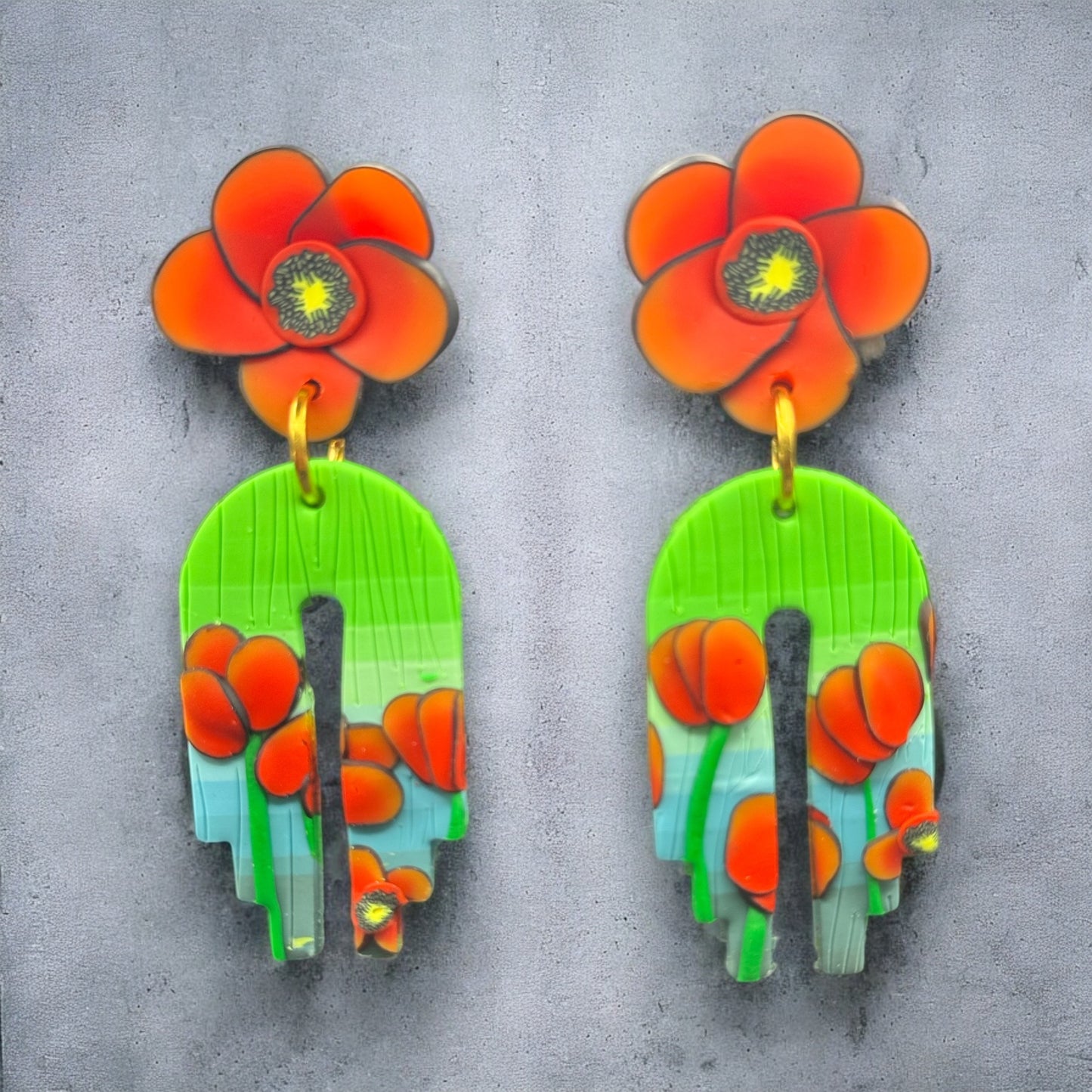 Poppy dangle earrings