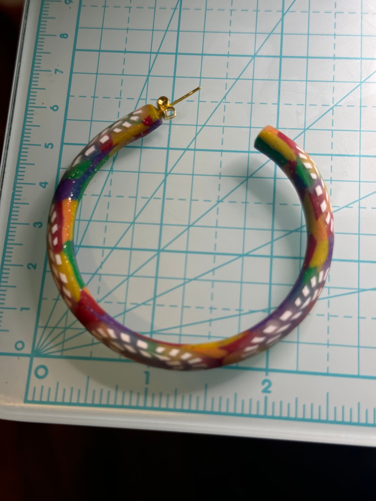 Rainbow Hoop Earrings