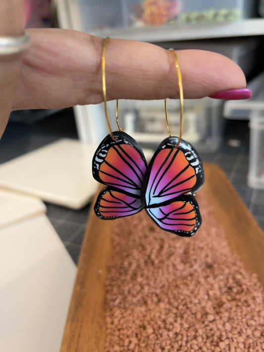 Butterfly Hoop earrings